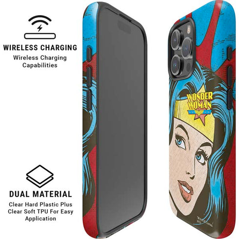 DC Comics Wonder Woman Vintage Profile iPhone 16 Pro Magsafe Impact Case